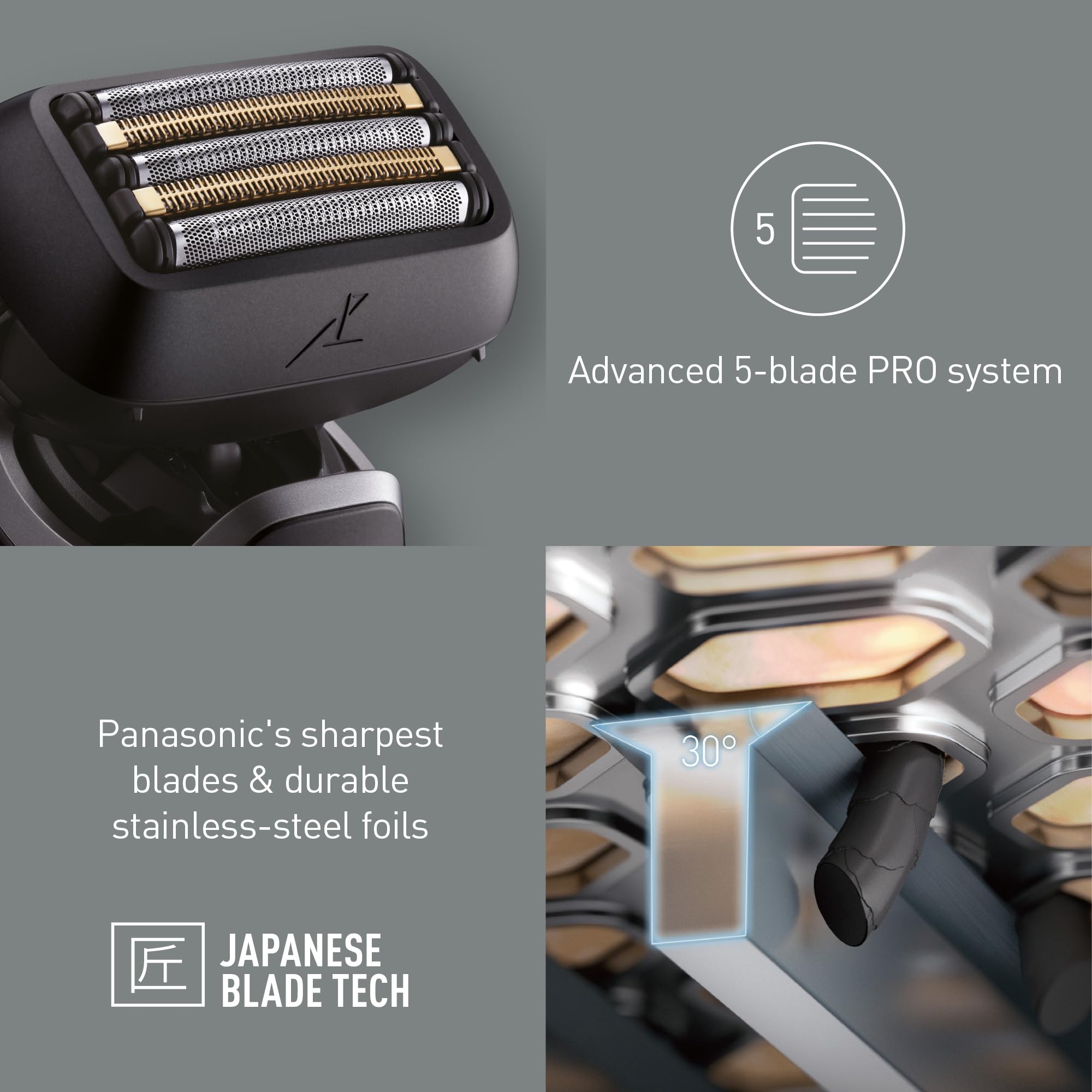 Panasonic Series 900 Premium Wet & Dry 5-Blade Electric Shaver for