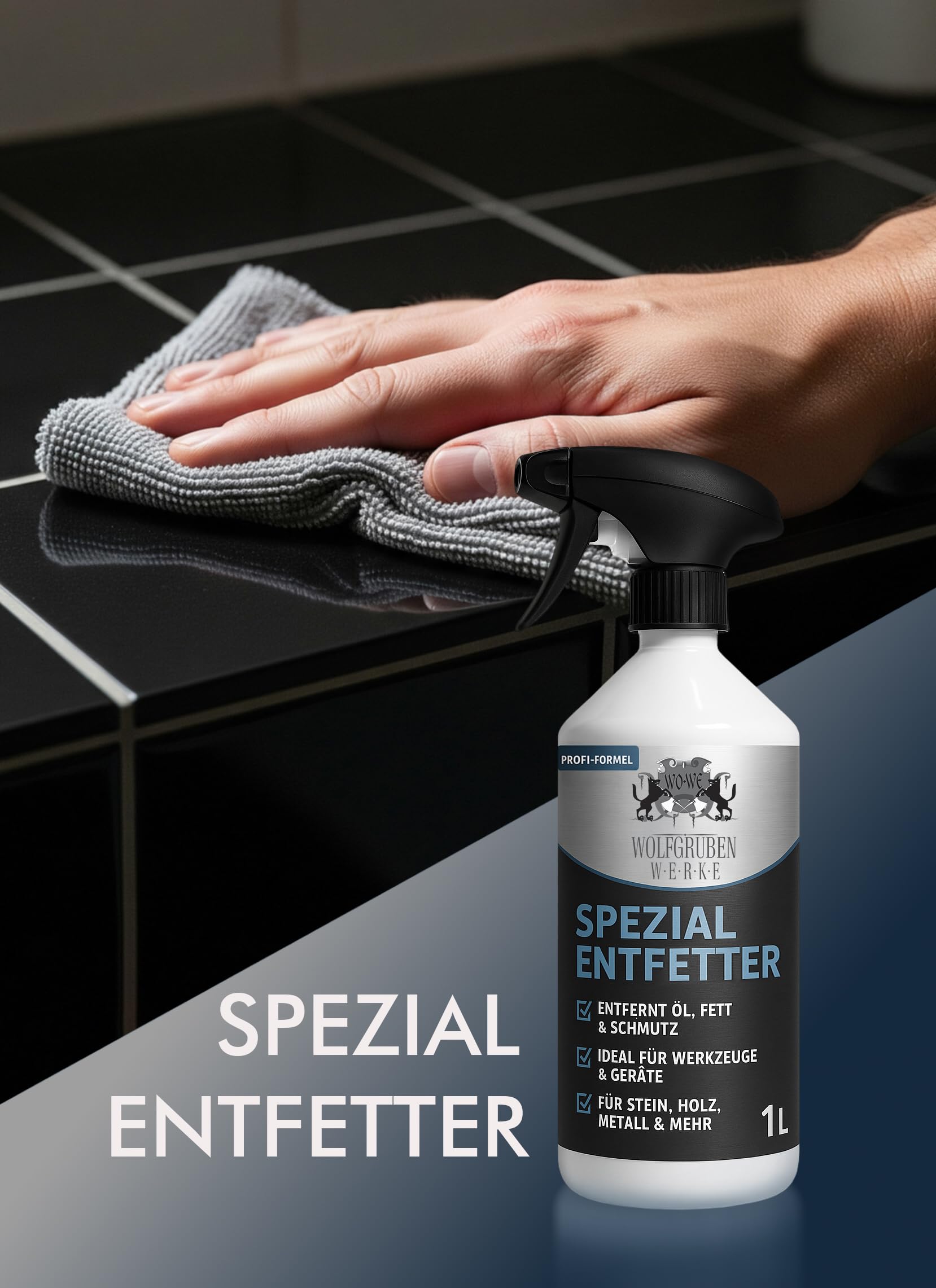 WO-WE Spezial Entfetter – Küchenreiniger & Fettlöser für Küche, Fliesen, Grill, Küchenfronten – 5L