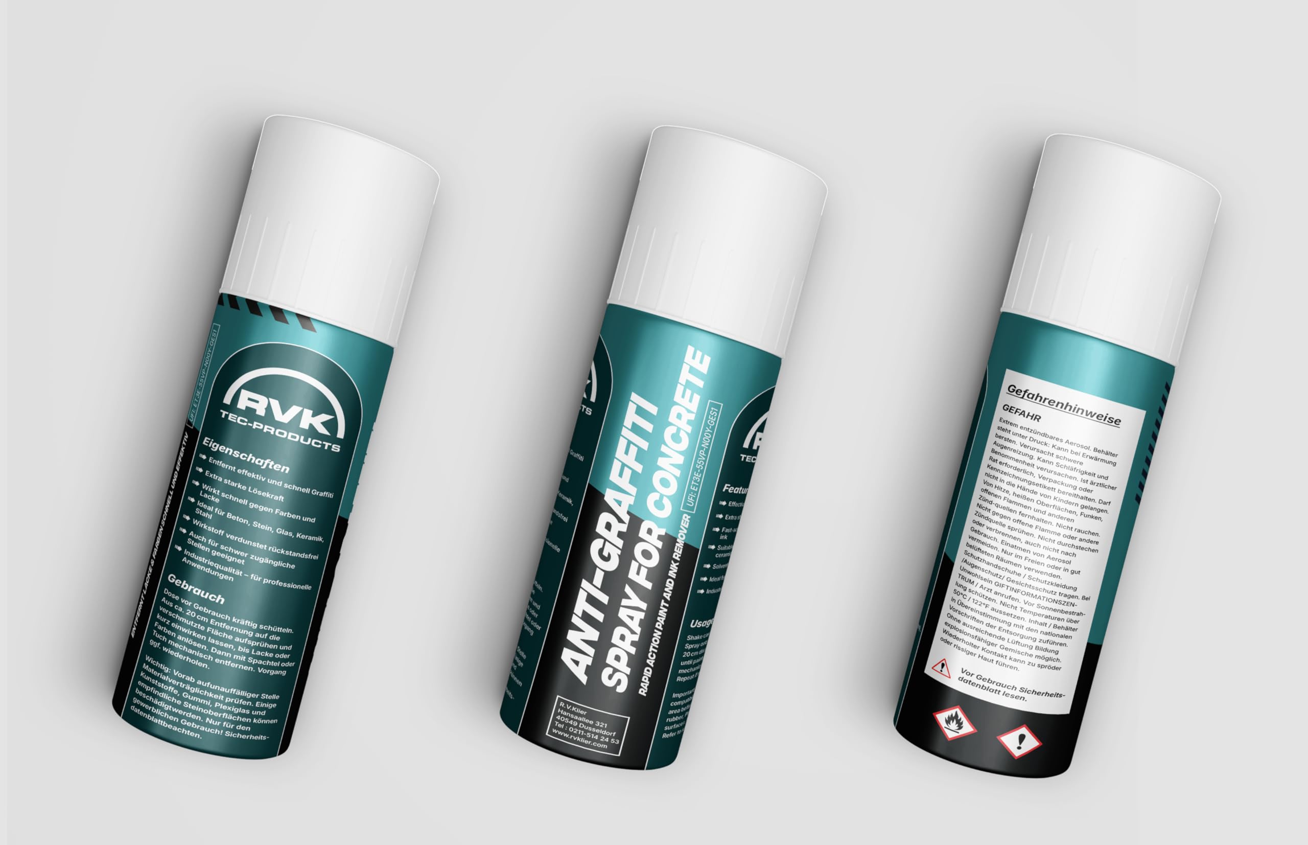 RVK Spray anti-graffiti professionnel 400 ml - Élimination des graffitis sur béton et pierre