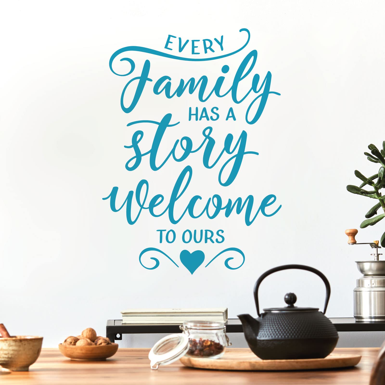 Every Family has a Story, Welcome to Ours - Family Decal Wall Sticker [Medium] [Sky]