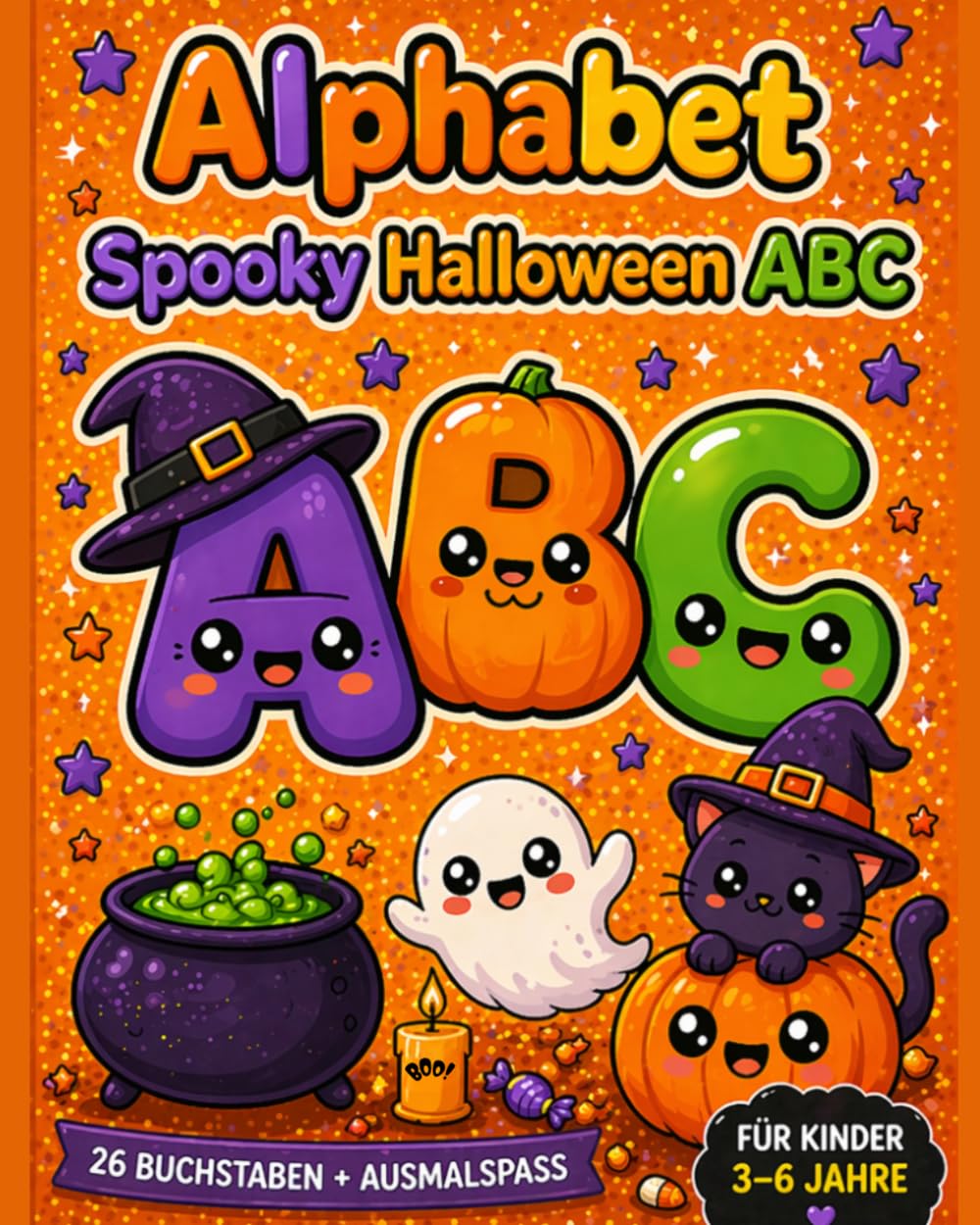 Alphabet ABC Kawaii Malbuch: Spooky Helloween Coloring