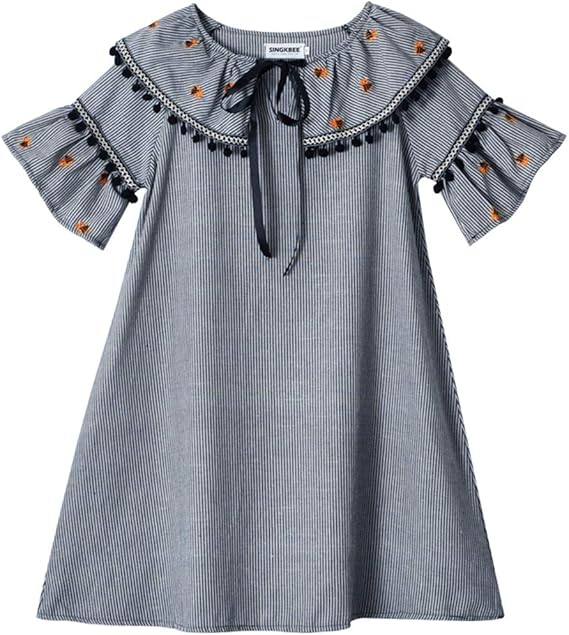 Amazon Co Jp Cute Minor 夏 森ガール 清楚系 学生 ブルー お姫様 緩やか 蝶結び ロングスカート 日系 可愛い ワンピース レディース 韓国風 学院風 日系 ファッション