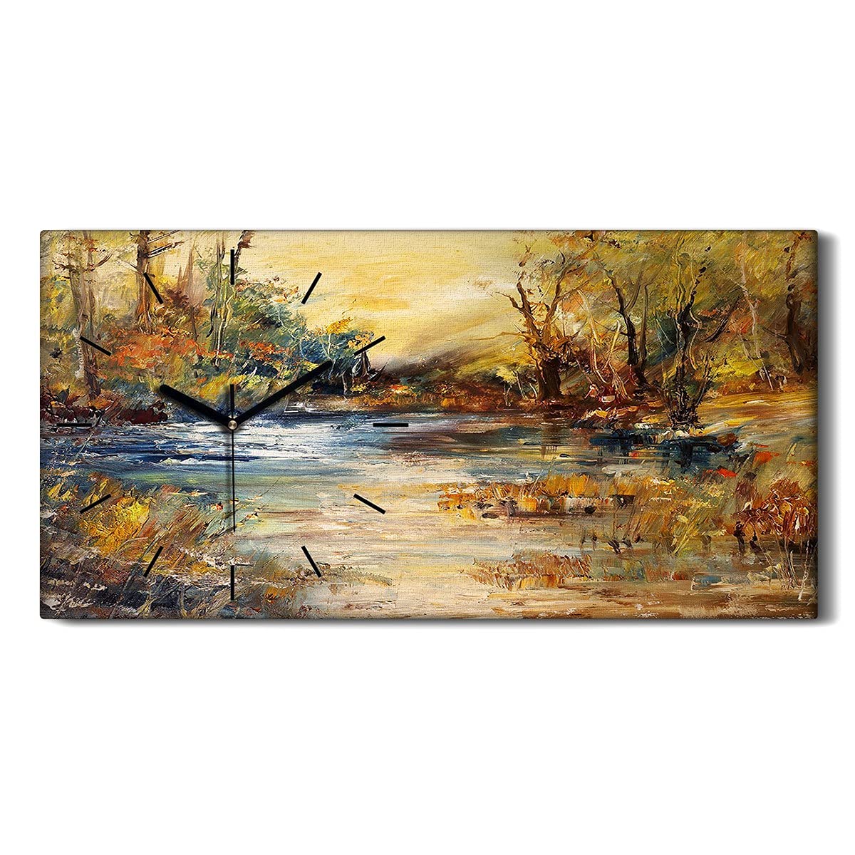 Horloge ne pas tic tac en silence pour une chambre apaisante en toile 60x30cm