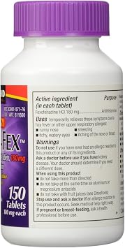 Kirkland Signature Aller-Fex 180 mg, 150 Tablets - 5 Pack