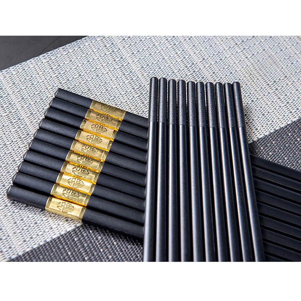 chinesische Essstäbchen, japanische Essstäbchen, Holz, 10 Paar, wiederverwendbare natürliche Essstäbchen, waschbar for die Spülmaschine, 27 cm, Holz-Essstäbchen, chinesisches Geschirr-Set (Naturholz)-