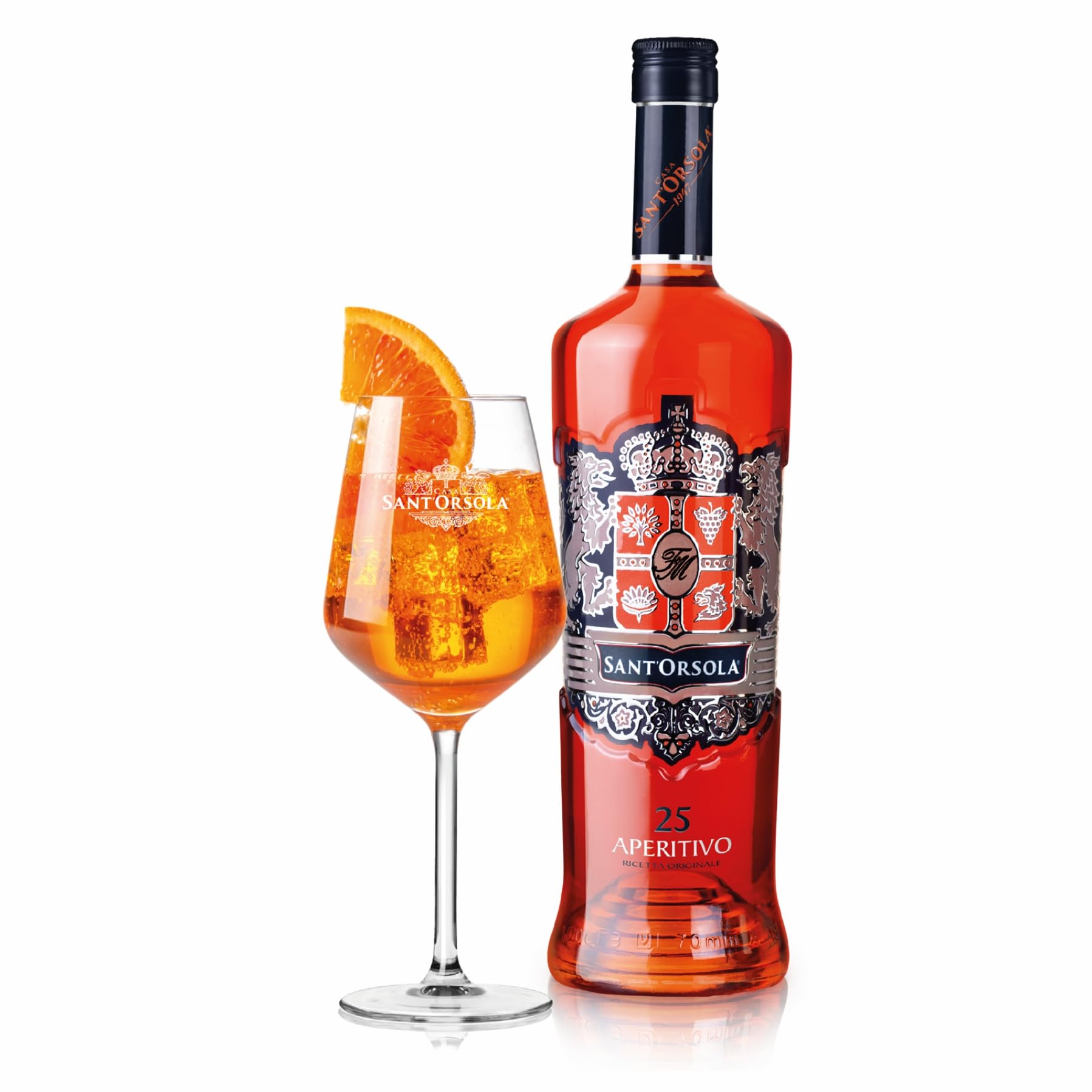 Sant'Orsola Luxury Spritz - Aperitivo de 25 de sabor equilibrado +Glera Proseco D.O.C. Millesimato Extra Dry + Tapón + Medidor