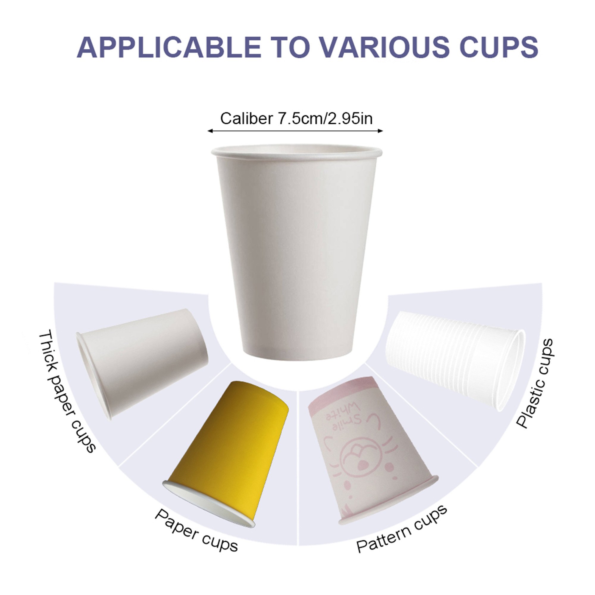Yosoo Dispenser per Tazza di Carta, 50 Pezzi Vite a Ventosa a Doppio uso Distributore Bicchieri di Plastica per Casa Ufficio Ospedale