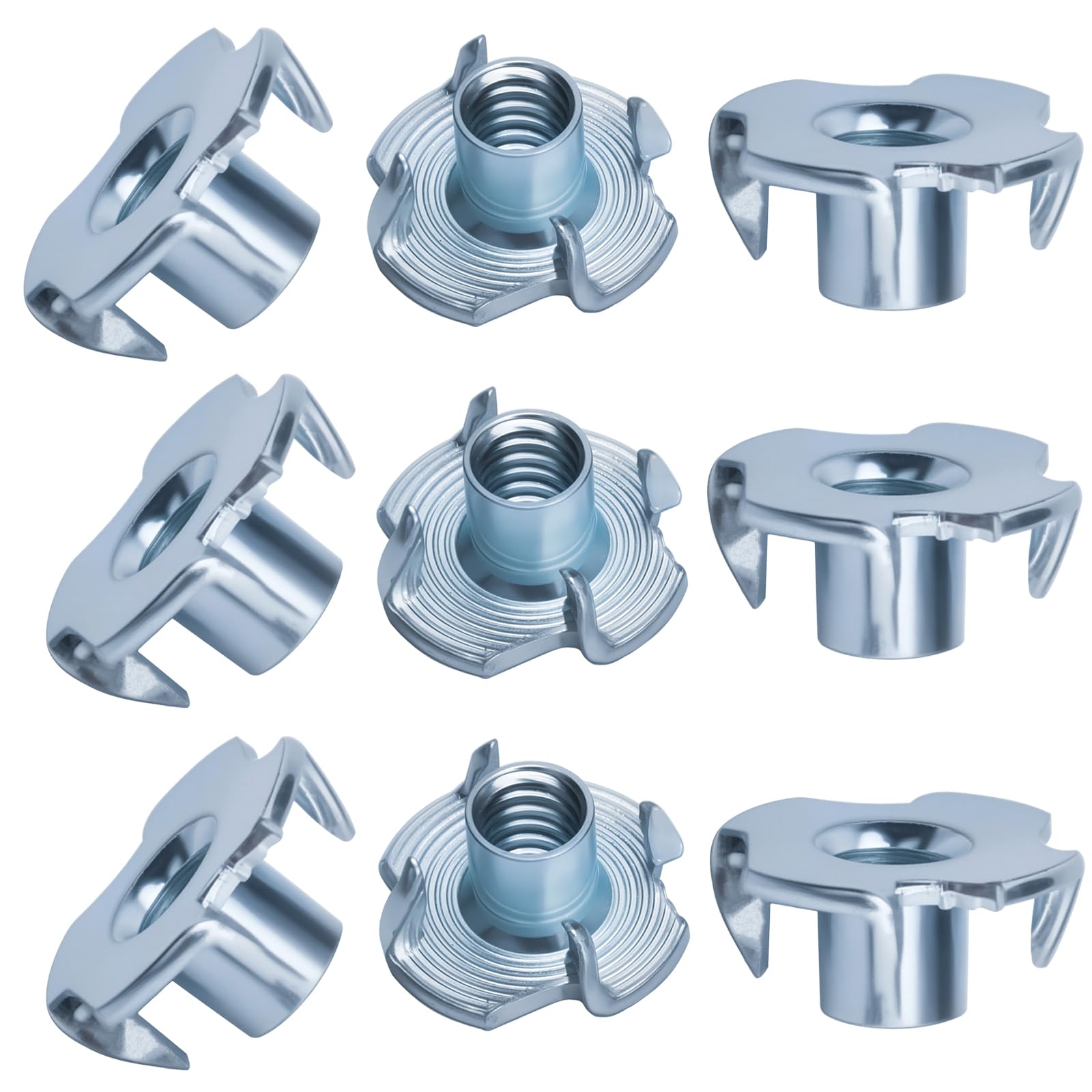 Bolt Dropper T-Nut Black Zinc Set of 100-4-Prong 5/16-18x3/8 - Nuts Bolt Dropper T-Nut Black Zinc Set of 100-4-Prong 5/16-18x3/8 - Nuts
