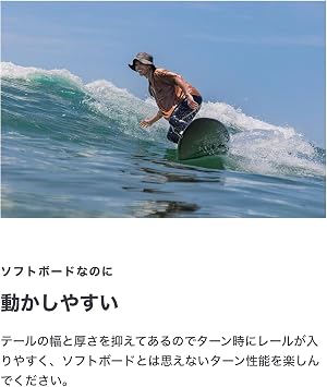 Beach Access ビーチアクセス Standard Series Softboard Surfboard 6’4” Mid-Length Wax-Free