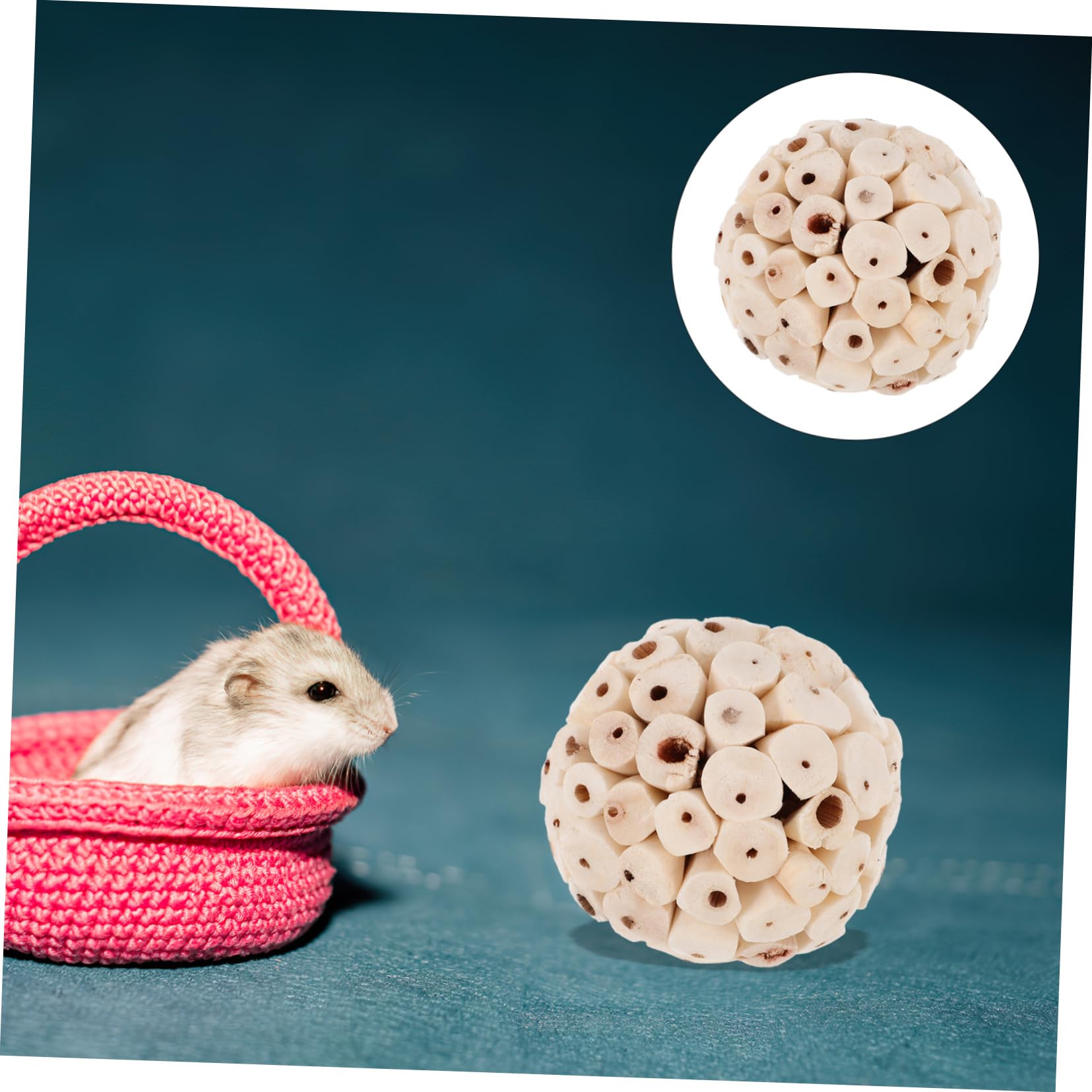 BESPORTBLE 30pezzi Giocattoli Masticabili Per Uccelli e Piccoli Animali Palline Da Foraggiamento Naturali Per Pappagalli Cavia Conigli e Ricci Giochi Per Masticare Sicuri e Divertenti