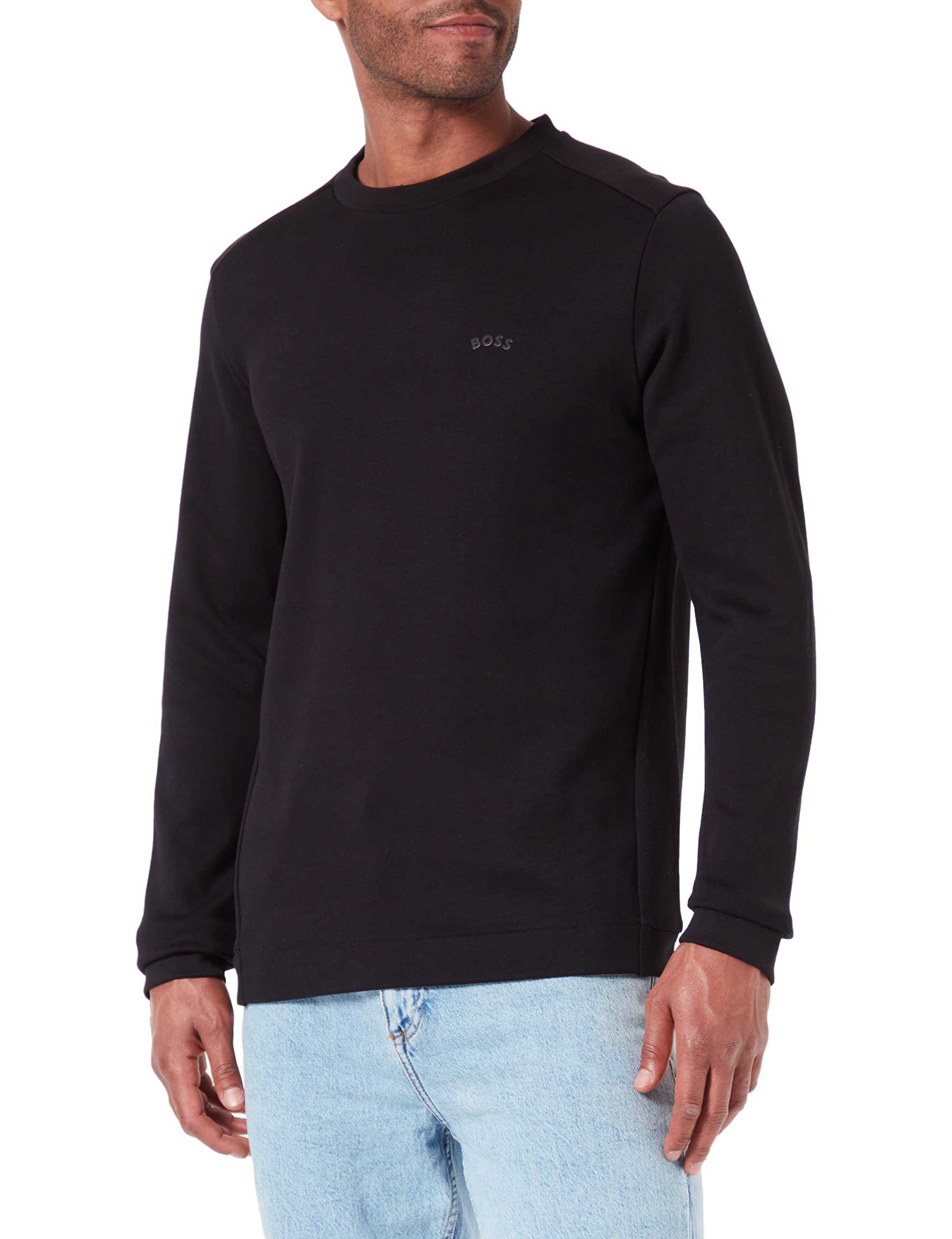 BOSSMen's Salbo Curved Sweatshirt,