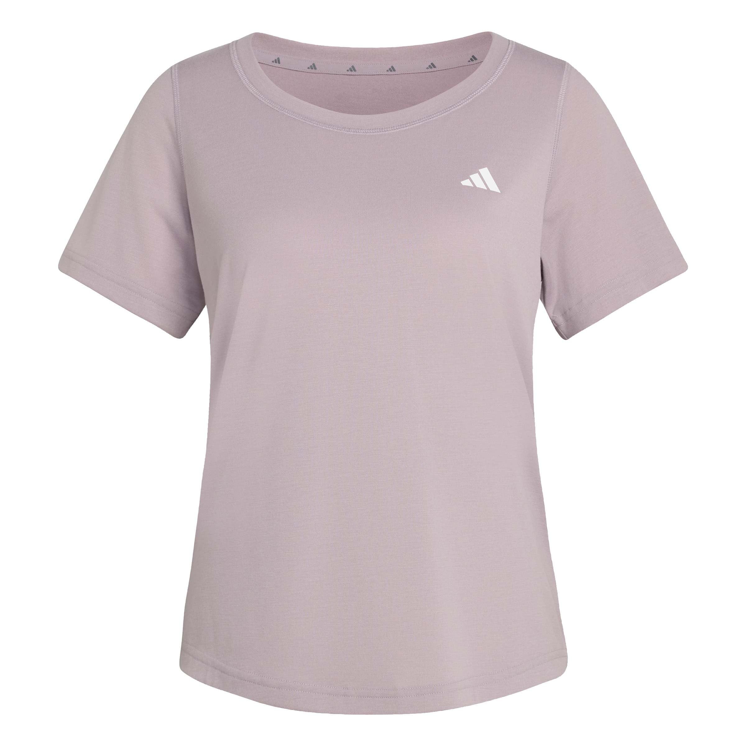 adidas Women's Workout Essentials Scoop Neck T-Shirt, preloved fig, XS