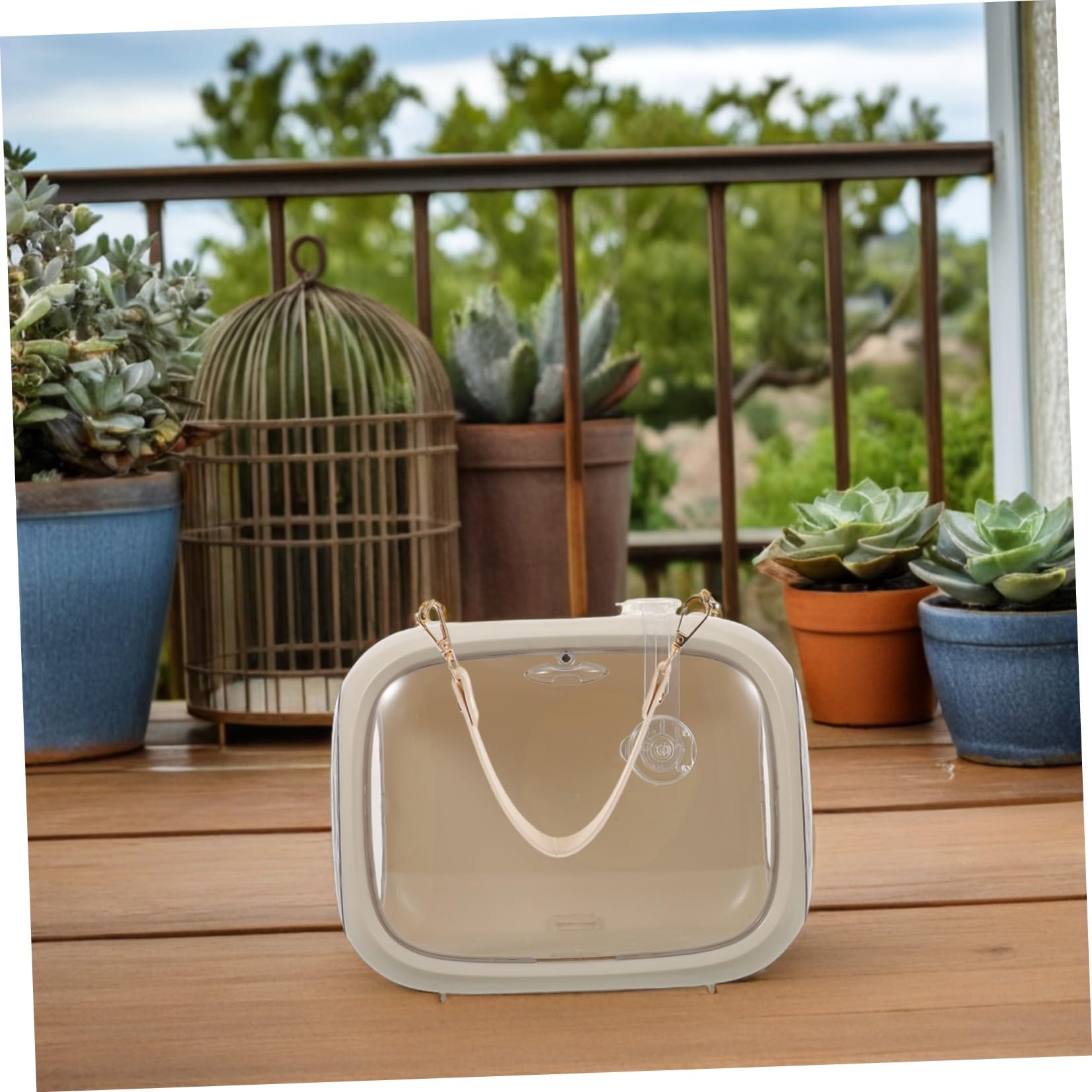 Jaula Portátil para con Cierre Seguro Ventilada y Fácil de Limpiar Bolsa Transporte Pequeña para Periquitos Ninfas y Aves Pequeñas Aviario Viaje Pájaros para Exteriores