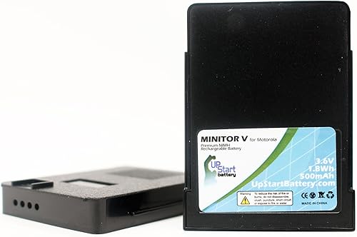 Paquete de 2 baterías de repuesto para Motorola Minitor V, compatible con Motorola Minitor V Pager (500mAh 3.6V NI-MH)