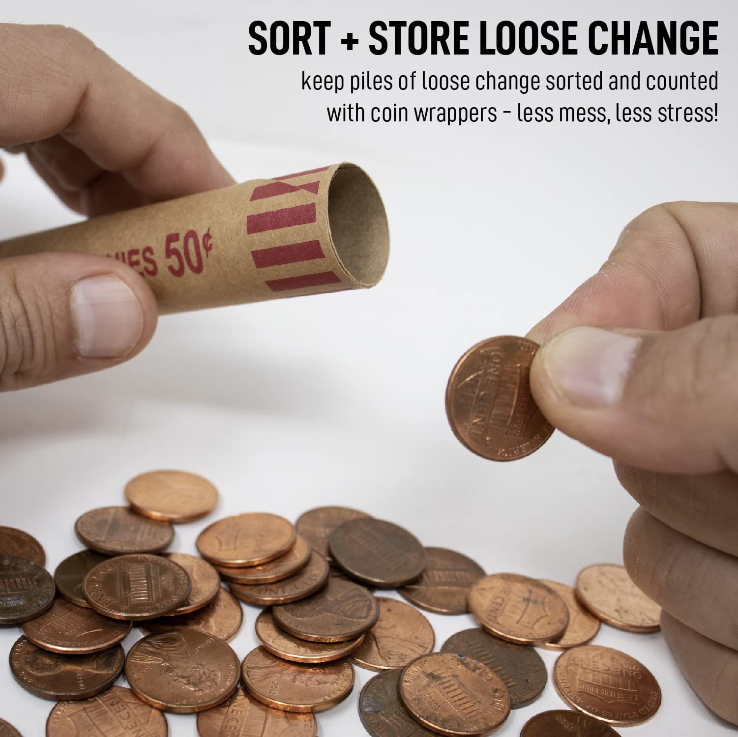 Amazon | Nadex (ナデックス) 256 各種 プリフォーム クリンプエンドコインロールラッパー ニッケル ダイム ペニー  クォーター各64個 | 紙幣・コインカウンター | 文房具・オフィス用品