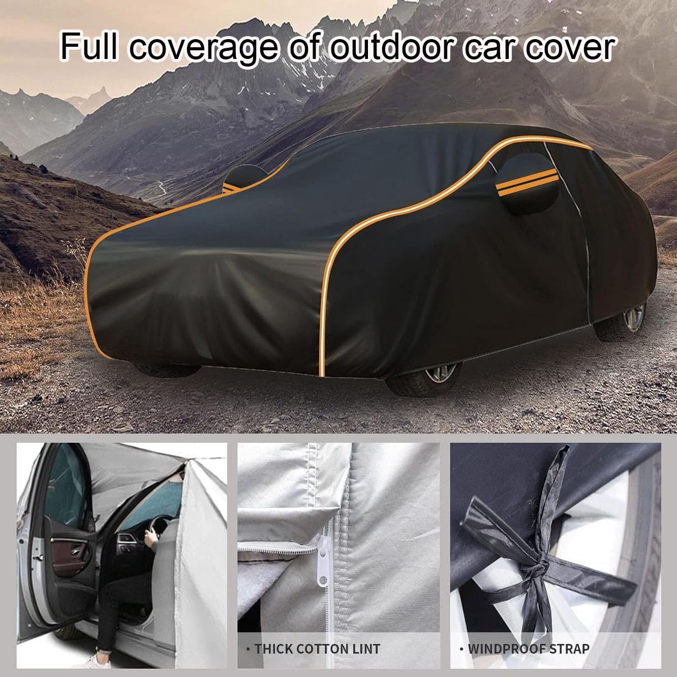 Hagelschutzplane Auto für Ford crossover2019-2024, Autoabdeckung Outdoor, Auto Abdeckplane Wasserdicht, Autogarage Abdeckung, Atmungsaktiv, UV Schutz, Reißfest Und Langlebig