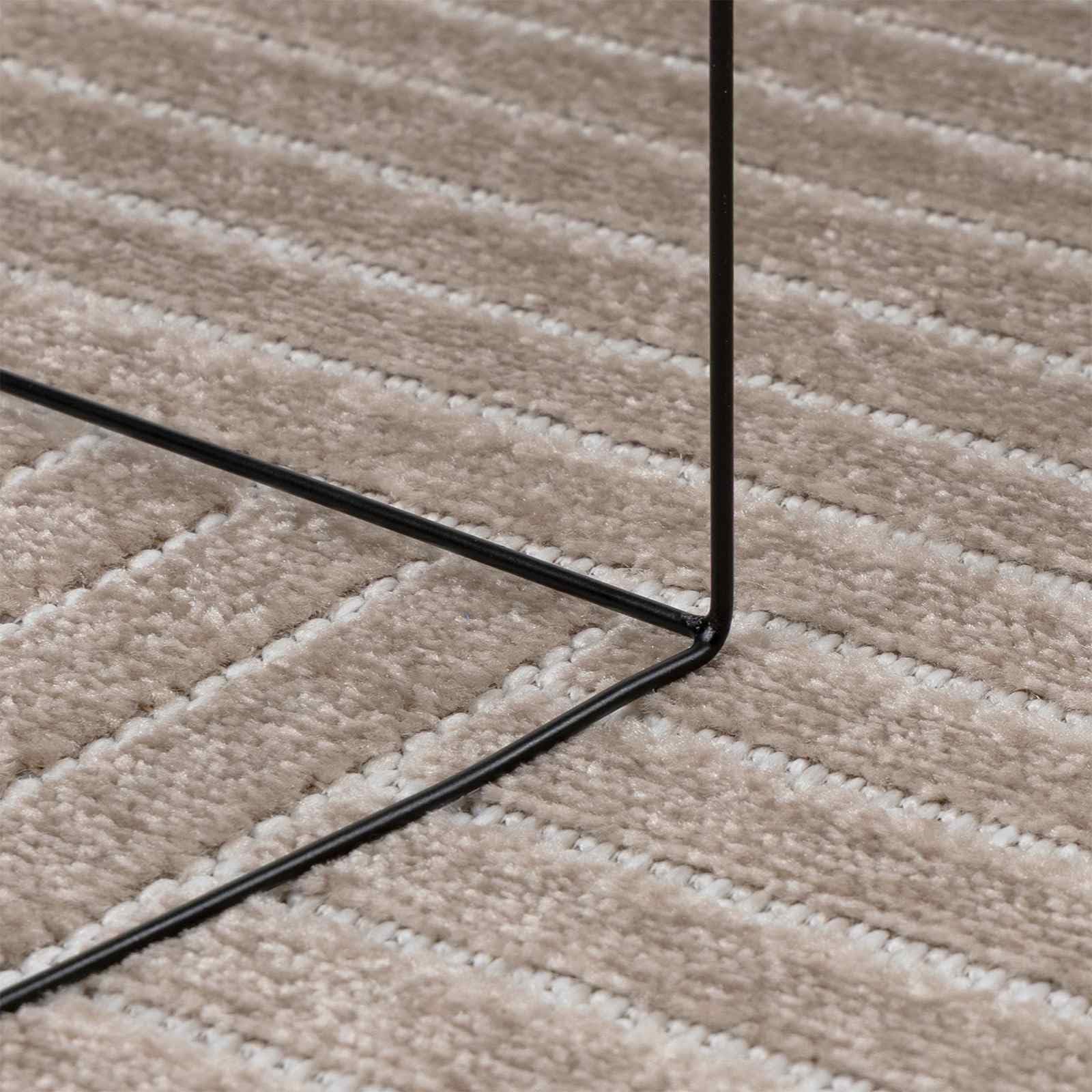 vidaXL Alfombras de área Cuadrado Palmeras Beige 240 x 240 cm, Alfombra Moderna, diseño Antideslizante para Sala, tapete Exterior, Suave y fácil de Limpiar en el Suelo