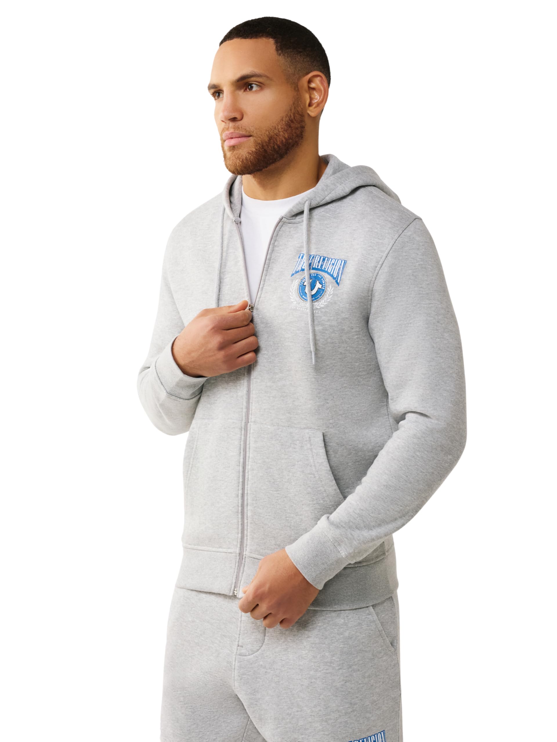 True Religion Bluza z kapturem Mężczyźni College Horseshoe Zip Hoodie