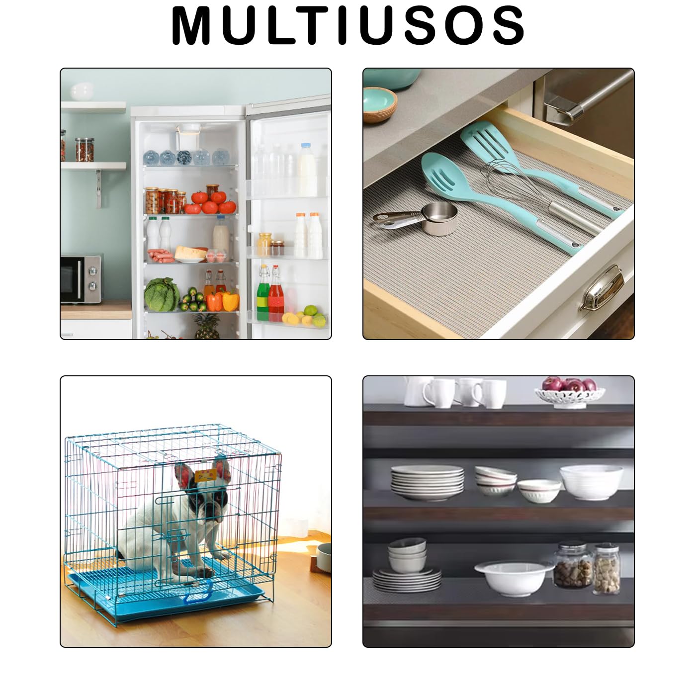 MERCURY TEXTIL- Alfombrilla Antideslizante de Goma Eva Protección de Cajones, Estantes Anchura de 65cm, Alfombrilla Impermeable para Baño, Tapete, Fregadero y Cocina (200x65cm, Gris)