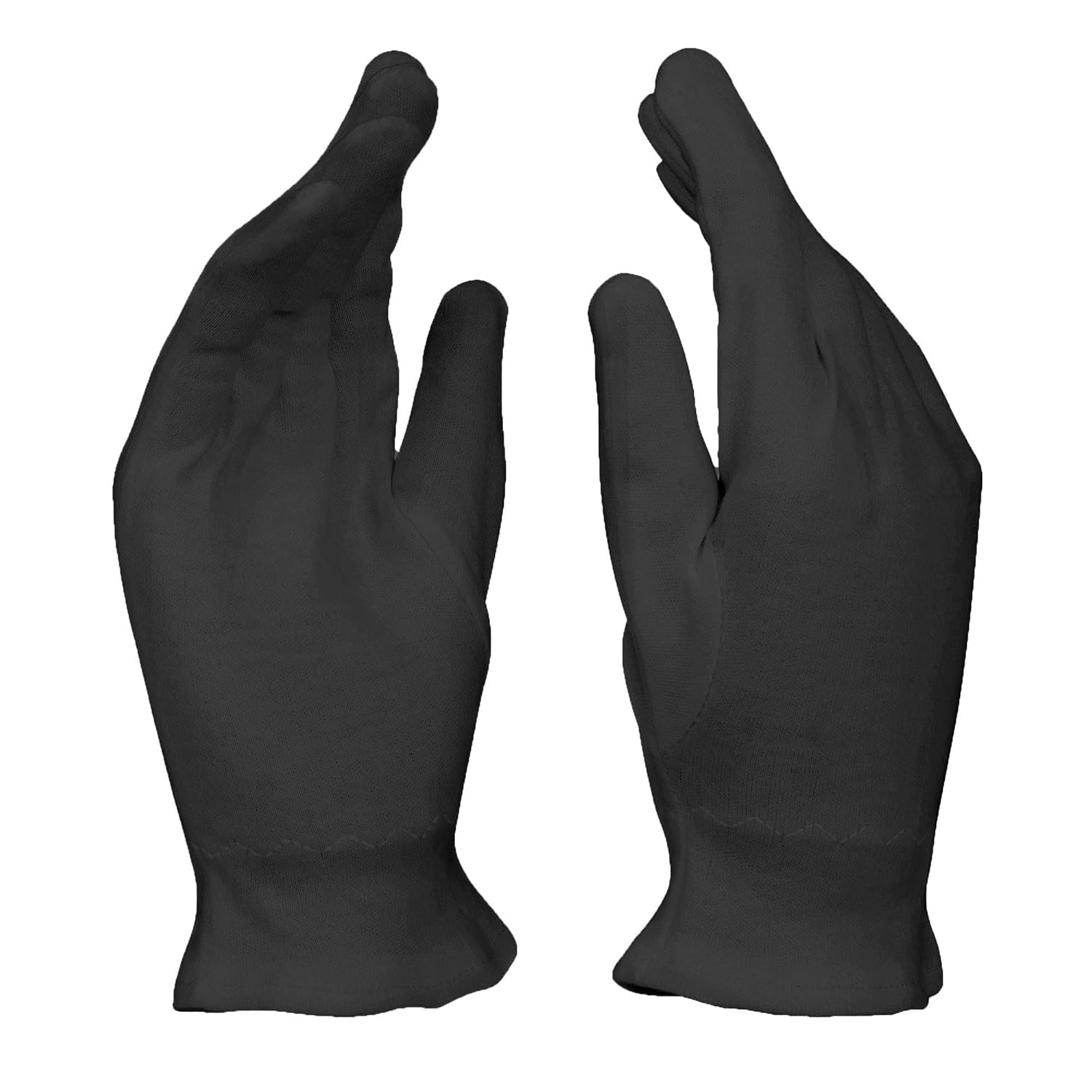 Black Gloves Large (10 pair) Cotton Gloves for Eczema