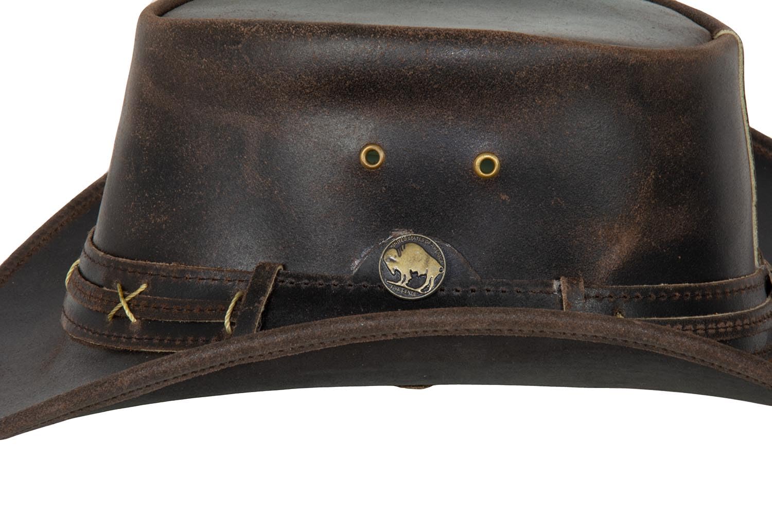 Black Jungle Roswell - Cappello da cowboy in pelle, marrone, M