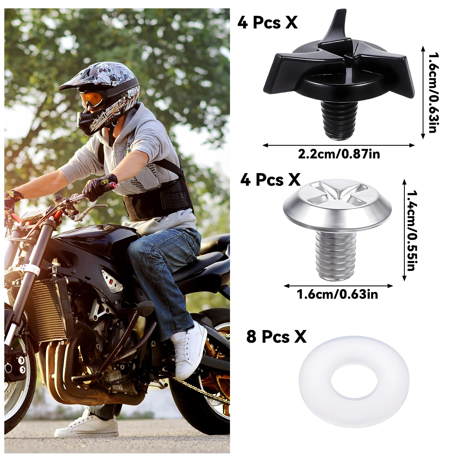 Modercycle Helmet Helmet Visor Screw Kit 7-Piece Replacement