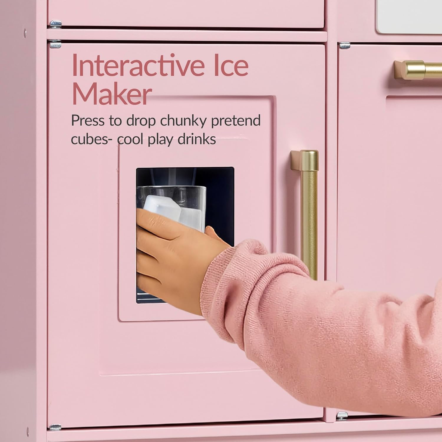 Best Choice Products Pretend Play Kitchen for Kids, Interactive Wooden Toddler Playset, Framed Chalkboard, Toy Storage, 11 Accessories – Pink