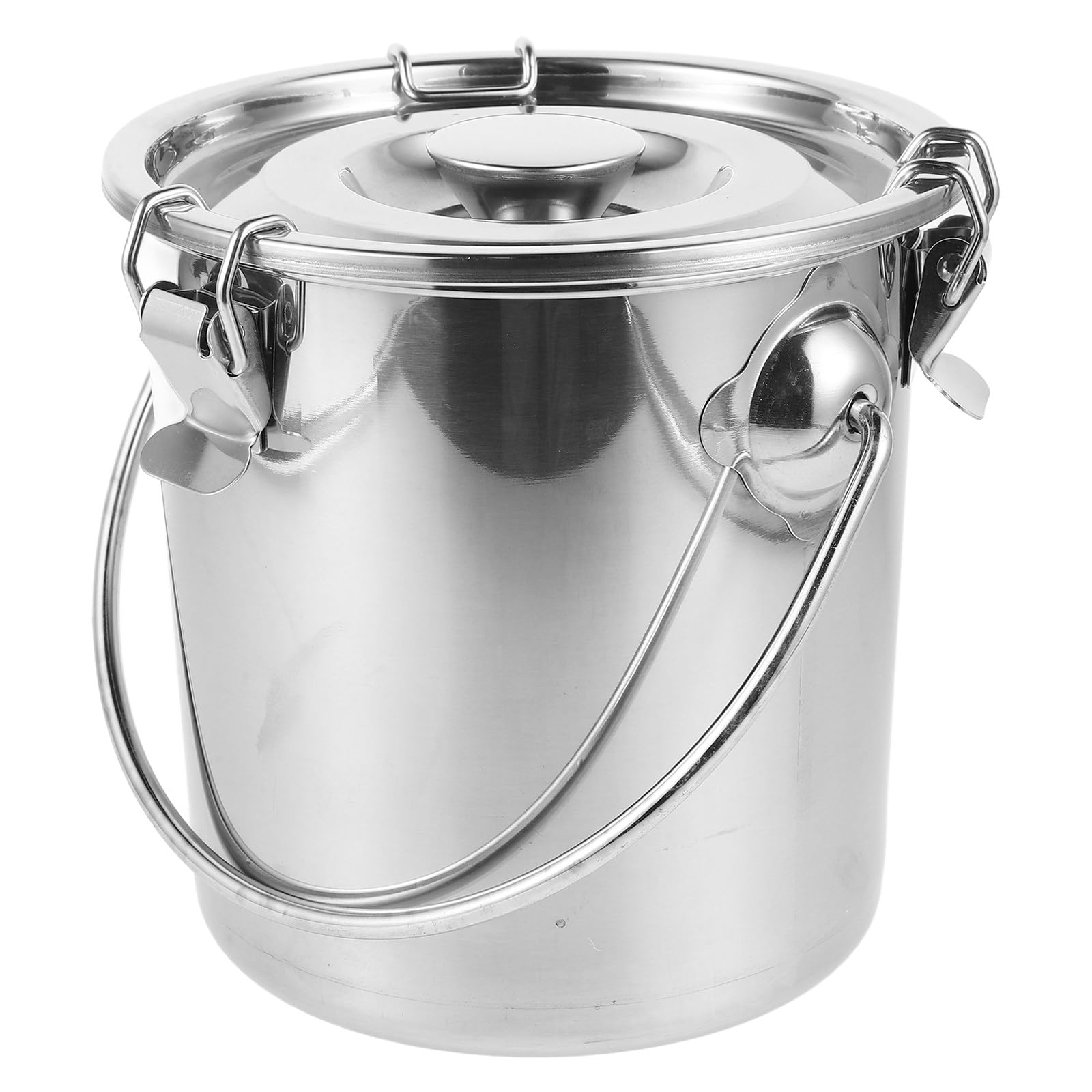 Boîte Hermétique 3L en Acier Inoxydable Couvercle à Boucle, Récipient pour Farine et Céréales, Adapté Stockage Cuisine Activités Extérieures
