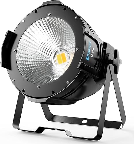 BETOPPER - Focos de escenario, luces LED DMX de 100 W, luces puntuales COB de escenario de blanco cálido y frío, iluminación estroboscópica para
