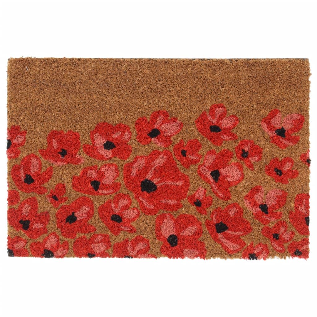 Paillasson naturel en fibre de coco - 40 x 60 cm - Tapis anti-saleté touffeté avec dessous en PVC antidérapant - Résistant aux intempéries et absorbant - Pour l'intérieur et l'extérieur