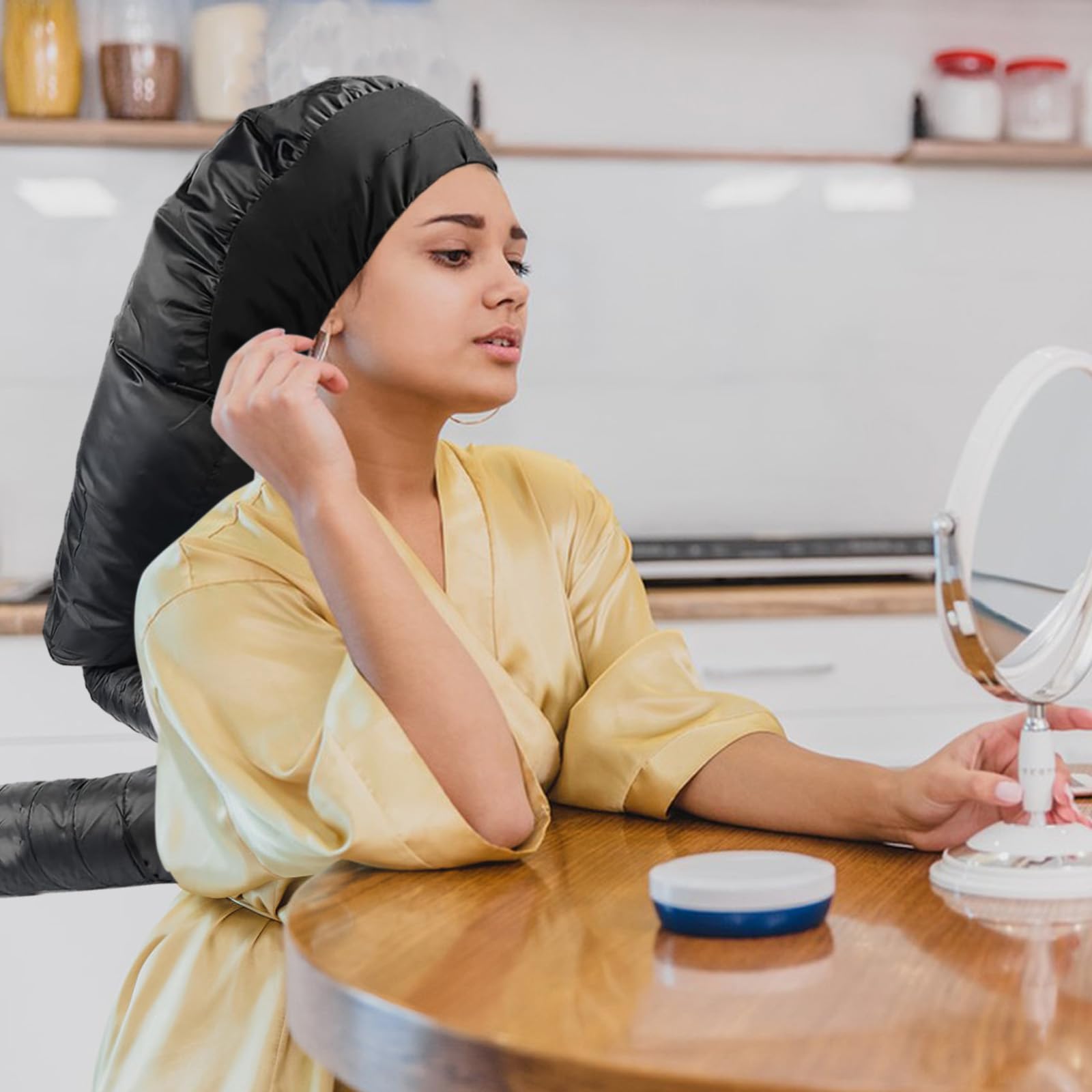 Amexo Casco per Asciugatura, Cuffia Asciugacapelli Cappuccio per Asciugacapelli Caschi Per L'asciugatura Cuffia per Asciugacapelli da Indossare Universalmente per Asciugare, Acconciare