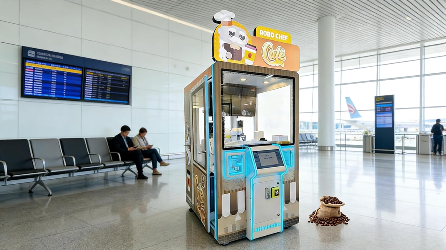 Coffee Robot, Robotic Barista Coffee Machine, Automatic Espresso & Americano Maker, Commercial Vending Equipment for Shopping Mall, Office, Airport and Public Places