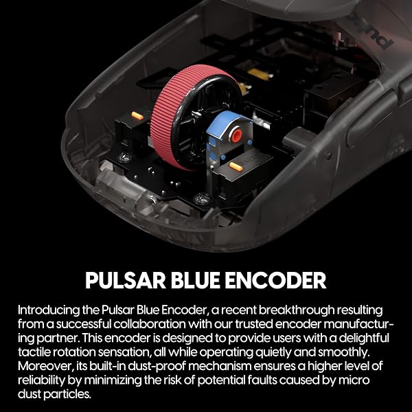 Pulsar Gaming Gears X2H (High Hump) Mini Wireless Gaming Mouse, Designed for Competitive Esports, Lightweight 52g, PAW3395 26K DPI Sensor, Optical Switch, 1ms Polling, Symmetrical Shape, Superclear - 4