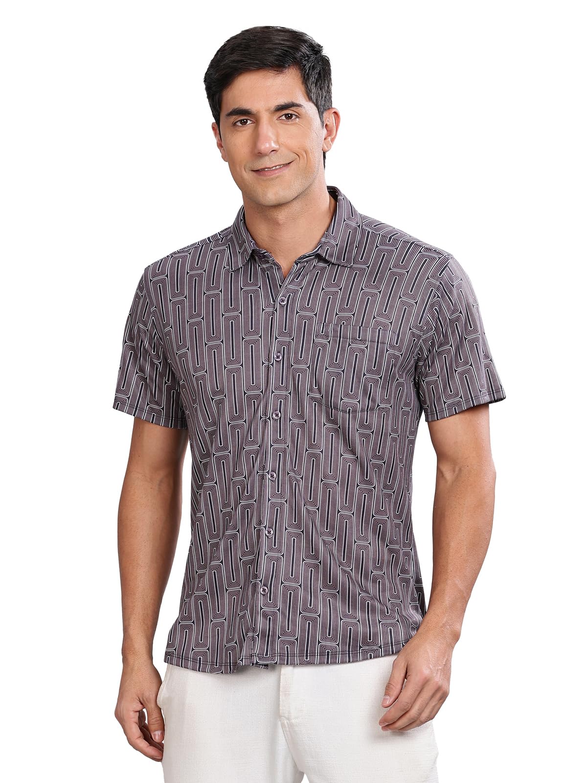Trendy Regular Fit Printed Half Sleeve Shirt for Men-image-16