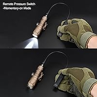 Vista 3 de M300A linterna táctica de 500 lúmenes con interruptor de botón y interruptor de presión remoto para modos constantes/momentáneos, compatible