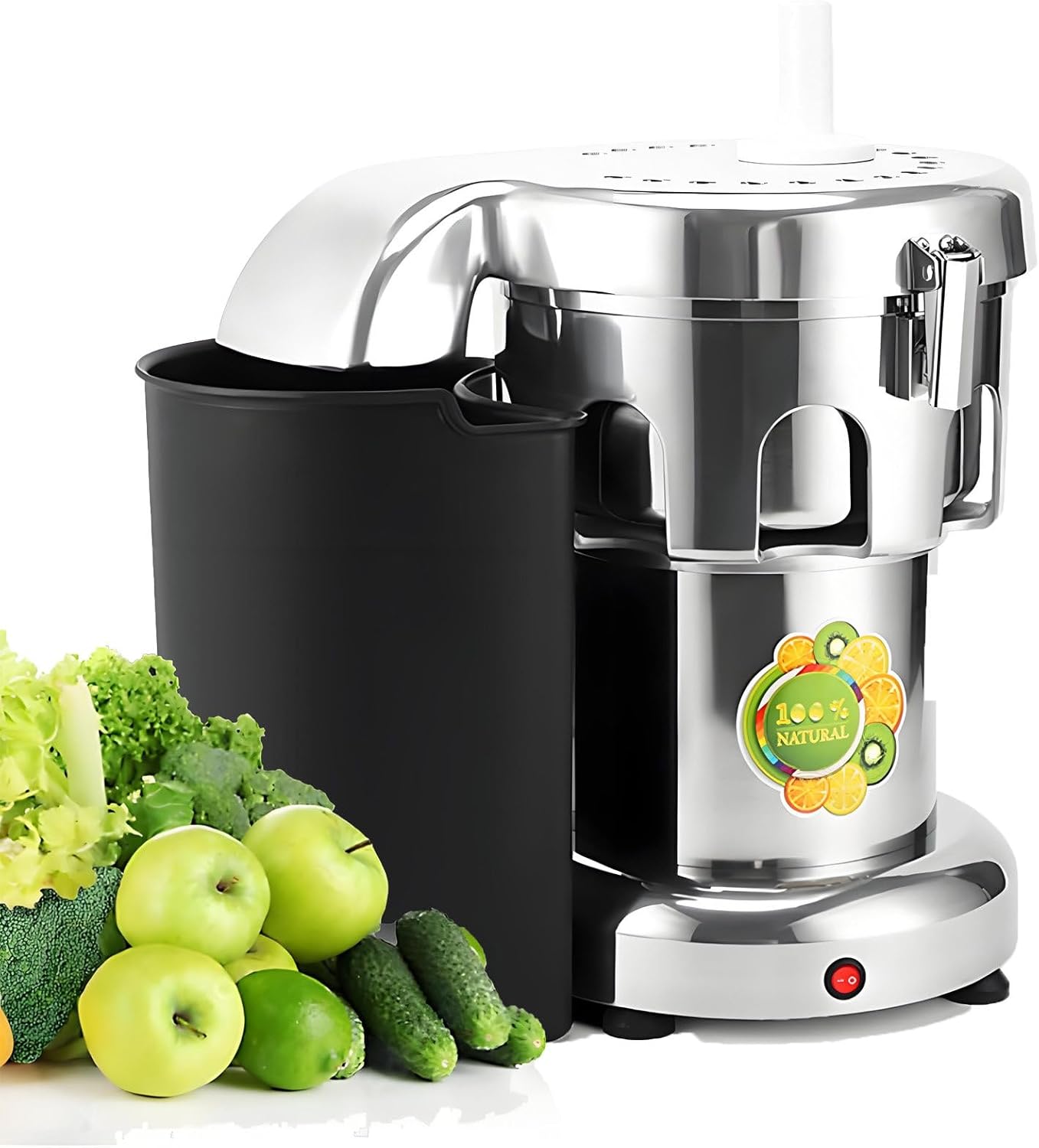 Commercial Juice Extractor, 370W/550W Heavy Duty Centrifugal Juicer Machine Electric Stainless Steel Whole Vegetable & Fruit Juice Maker Squeezer