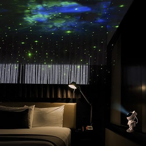 Miniatura 6 de Proyector de galaxia, luz nocturna de estrella, luces espaciales de astronauta, proyector de nebulosa estrellada lámpara LED de techo con