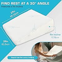 Vista 6 de Xtreme Comforts Wedge Pillow Headboard 7 Inch Bed Wedge Pillow Cushion for Sleeping, Reading, and Lounging Multi-Use Support for Upright Rest as