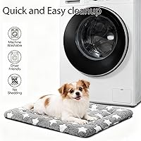 Vista 5 de Dog Bed Mat, Reversible Crate Pad & Cute Dog Bed - Machine Washable Kennel Mat with Ultra Soft for Small Dogs (Cool/Warm), 24" x 18", Grey&Star