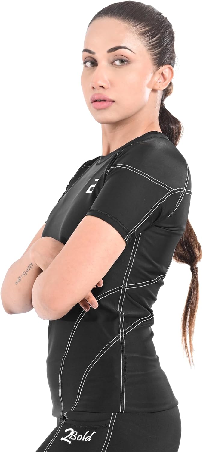 2BOLD Women’s BJJ Grappling Rash Guard Compression Shirts, UPF 50+ Jiu Jitsu No-Gi, Shirt, Athletic, MMA, BJJ Rash Guard - Image 4