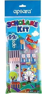 Apsara Scholar Kit | Complete Stationery Gift Set with Pencils, Eraser, Sharpener & Scale | Perfect for School & College S... Price In India