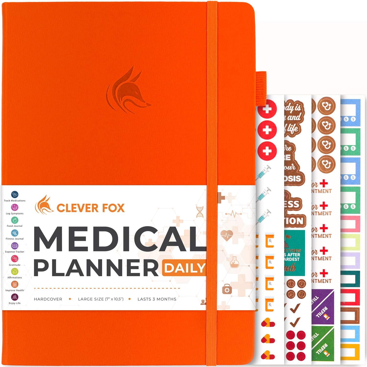 Clever Fox Medical Planner Daily – Health Diary & Wellness Journal