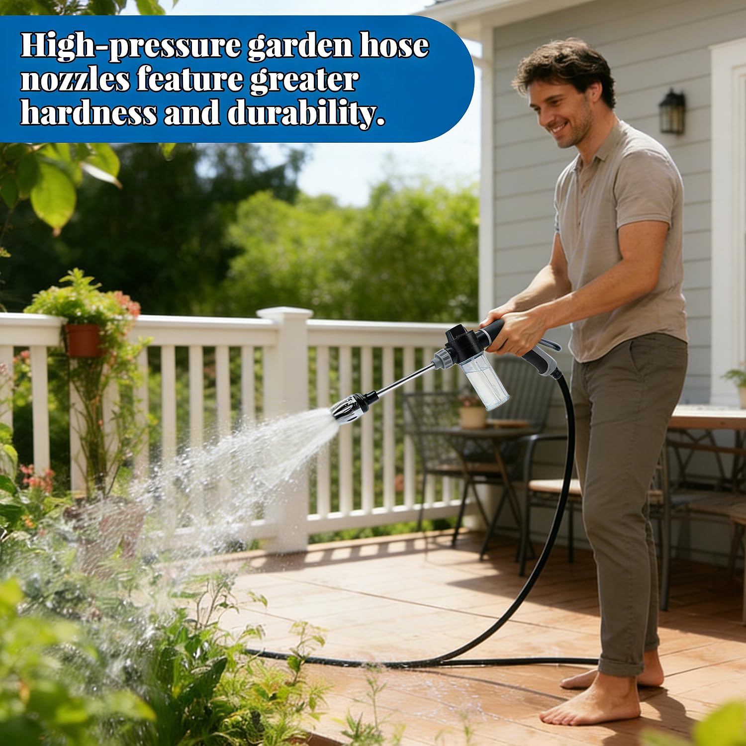 Pistolet Haute Pression Power Jet, Pistolet Arrosage Jardin, Nettoyeur Haute Pression Water Blitz, Pistolet nettoyeur haute pression, pour lavage de voiture et arrosage du jardin