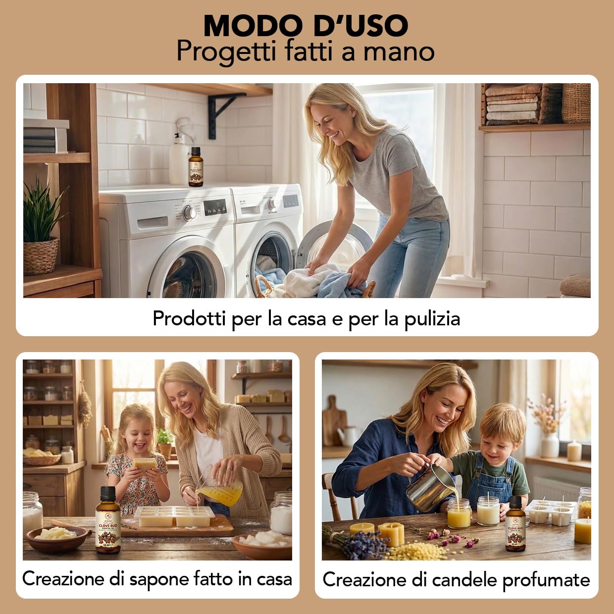 Olio Essenziale di Chiodi di Garofano 50 ml - Eugenia Caryophyllus - Naturale e Puro - Olio essenziali per Diffusori - Aroma per la Casa - Saponi e Candele - Profumo di lunga durata - Aromaterapia