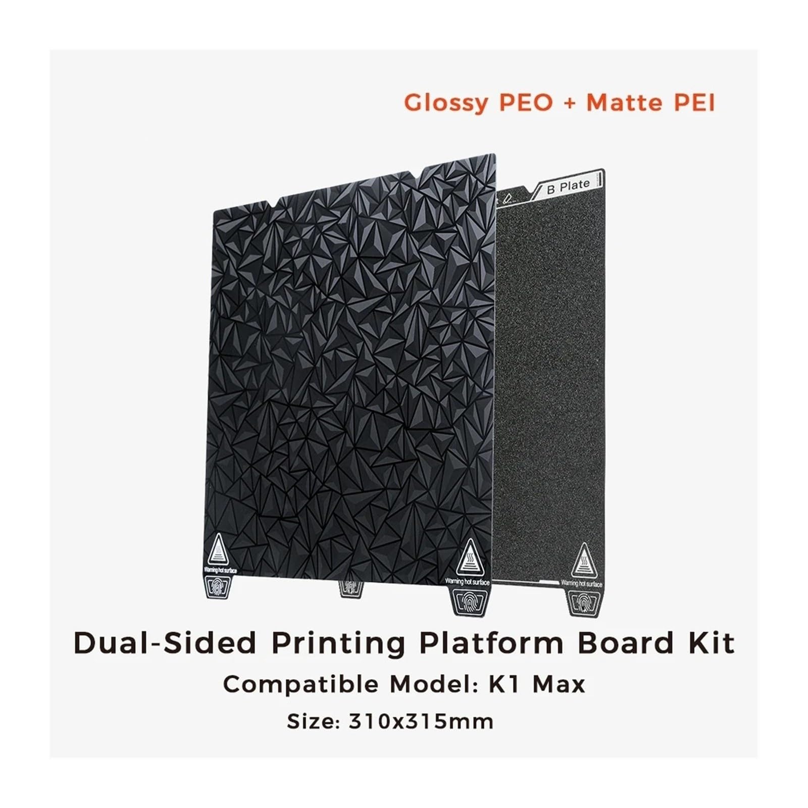 Aixinong1 Dwustronna płyta montażowa drukarki 3D PEO PEI 310x315 mm błyszczący matowy