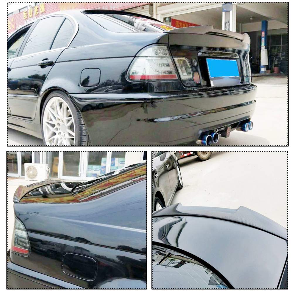 Kohlefaser Heckspoiler passend für BMW 3er E46 316i 318i 320i 323i 325i 328i 330i M3 Limousine 1998-2005 Glänzend Carbon Heckflügel Spoiler Lippe Auto Zubehör