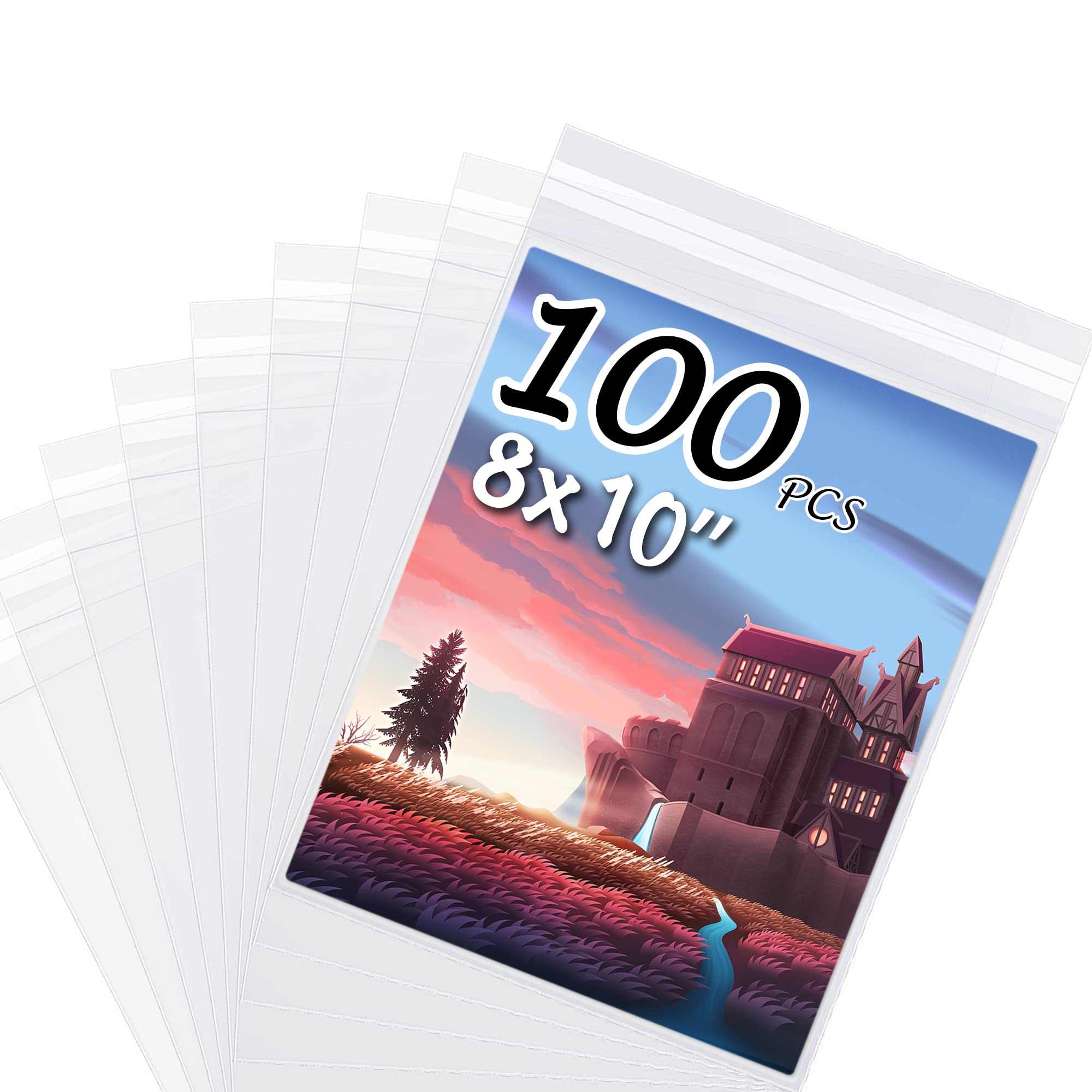 Somime Acid-Free Picture Sleeves, 100 Pack Crystal Clear
