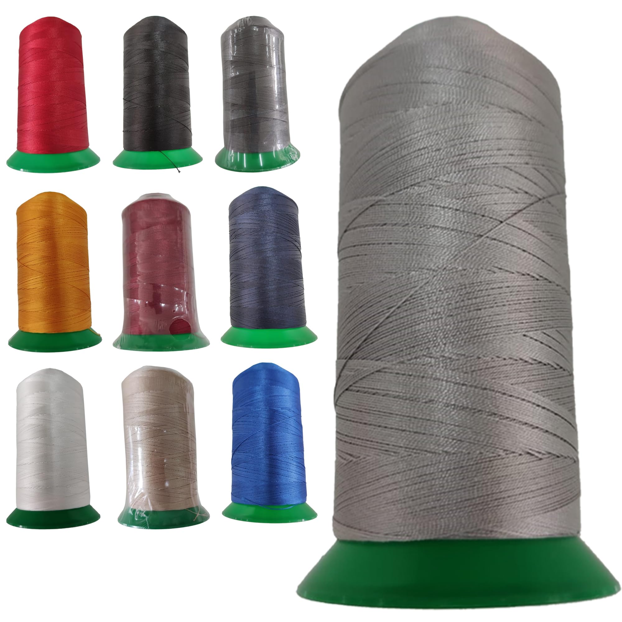Nähgarn für Nähmaschine für den Außenbereich 100% Polyester, Spule mit 1500 Metern in verschiedenen Farben. Strapazierfähiges Nähgarn für
