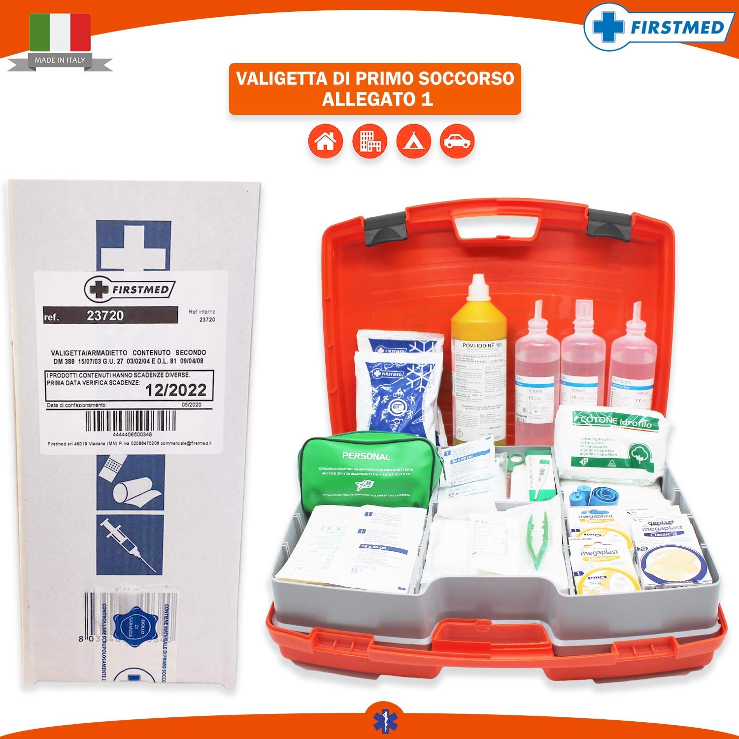 Firstmed 148/2373 - Caso De Primeros Auxilios, Orange, color: naranja