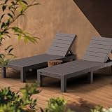 Luxirest Lot de 2 Bain de Soleil Chaise Longue Jardin Exterieur - Dossier réglable - avec Coussin - 9